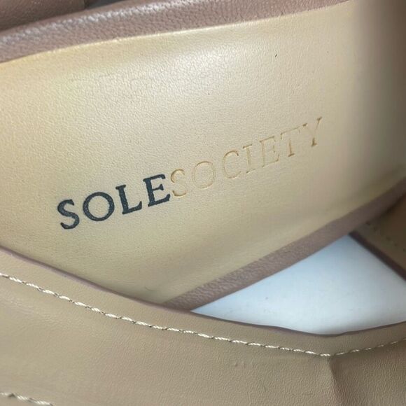 Sole Society Leather Ankle Wrap Wedge Sandals 7 - Picture 10 of 11